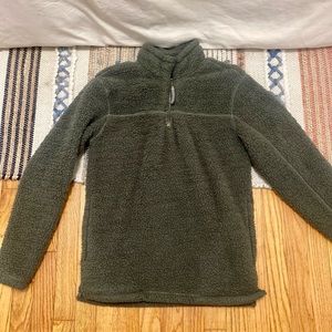 Army green Sherpa fleece